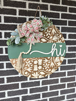 Load image into Gallery viewer, 22” Hi | Floral | Rustic | Lace | Vintage | Door Hangee
