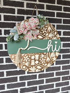 22” Hi | Floral | Rustic | Lace | Vintage | Door Hangee