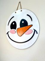 Load image into Gallery viewer, Cheerful Snowman Door Hanger | Winter
