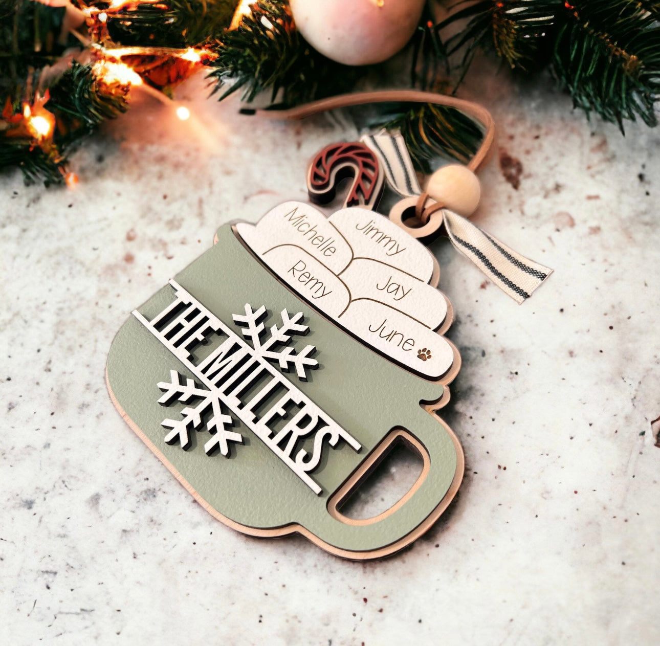 Personalized Family Hot Cocoa Ornament