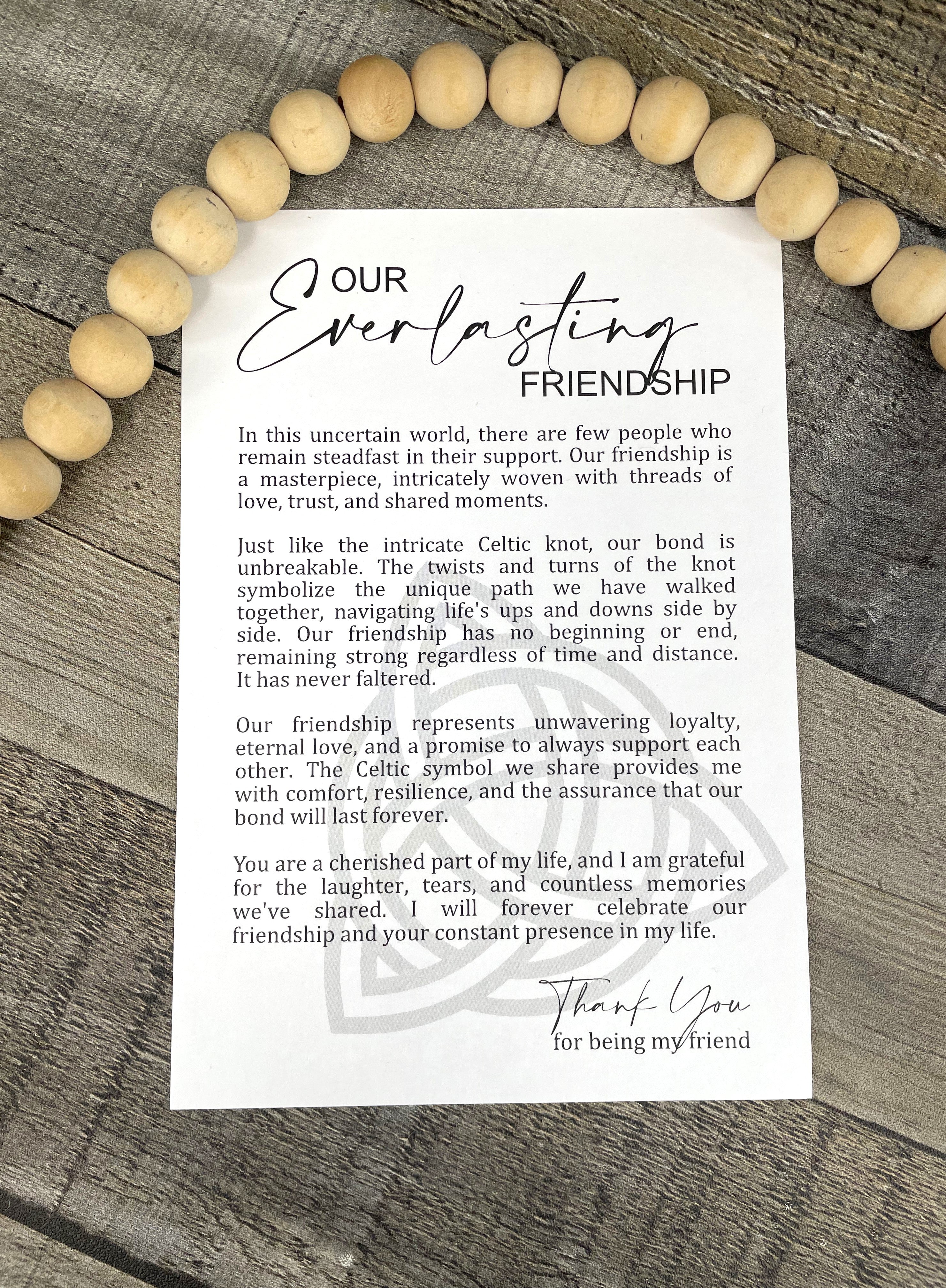 Our Everlasting Friendship | Knot | Story Card Ornament