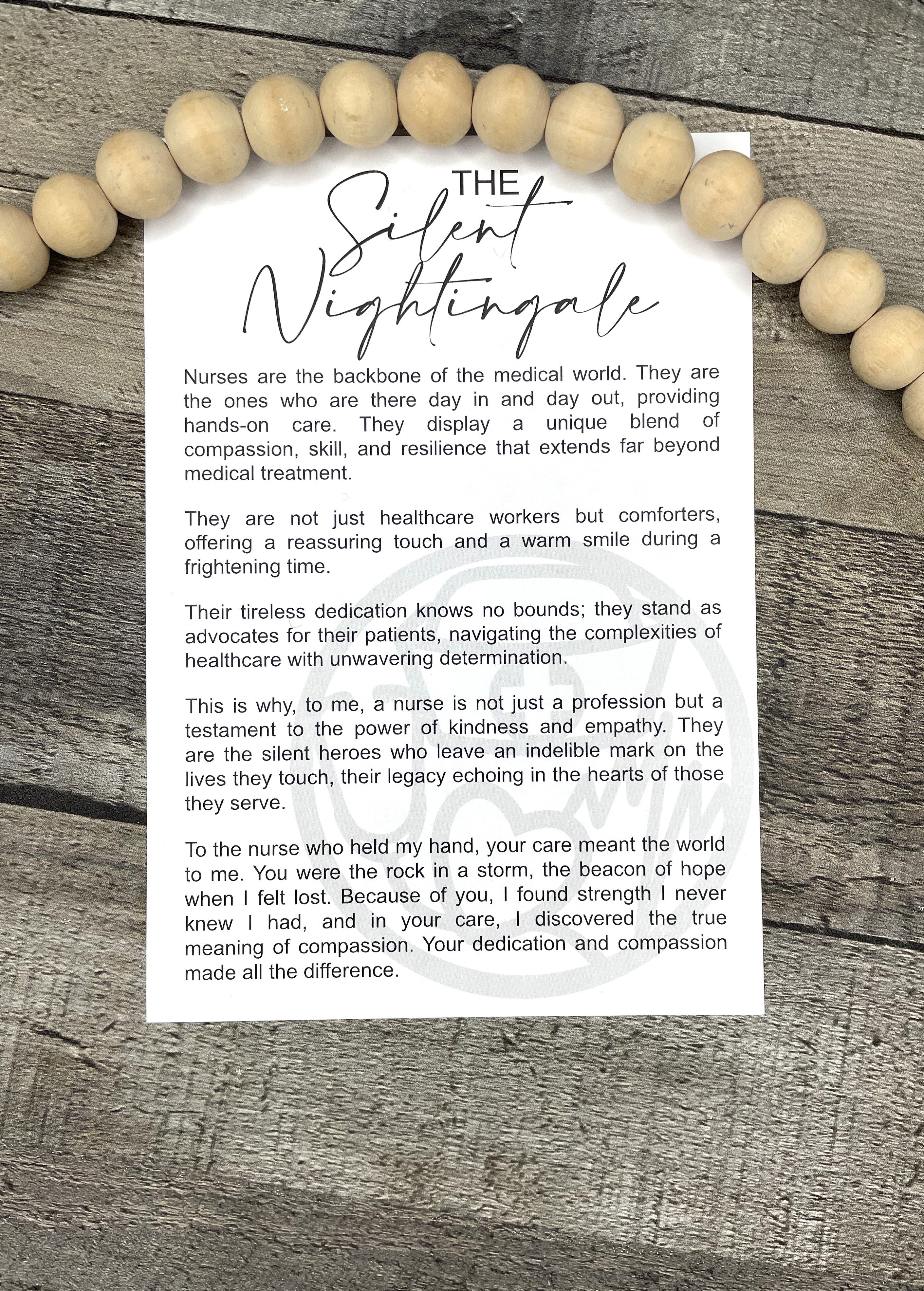 The Silent Nightingale | Nurse | Story Card Ornament