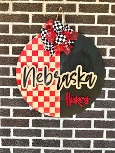 Nebraska | Huskers | Red Checkered | Half