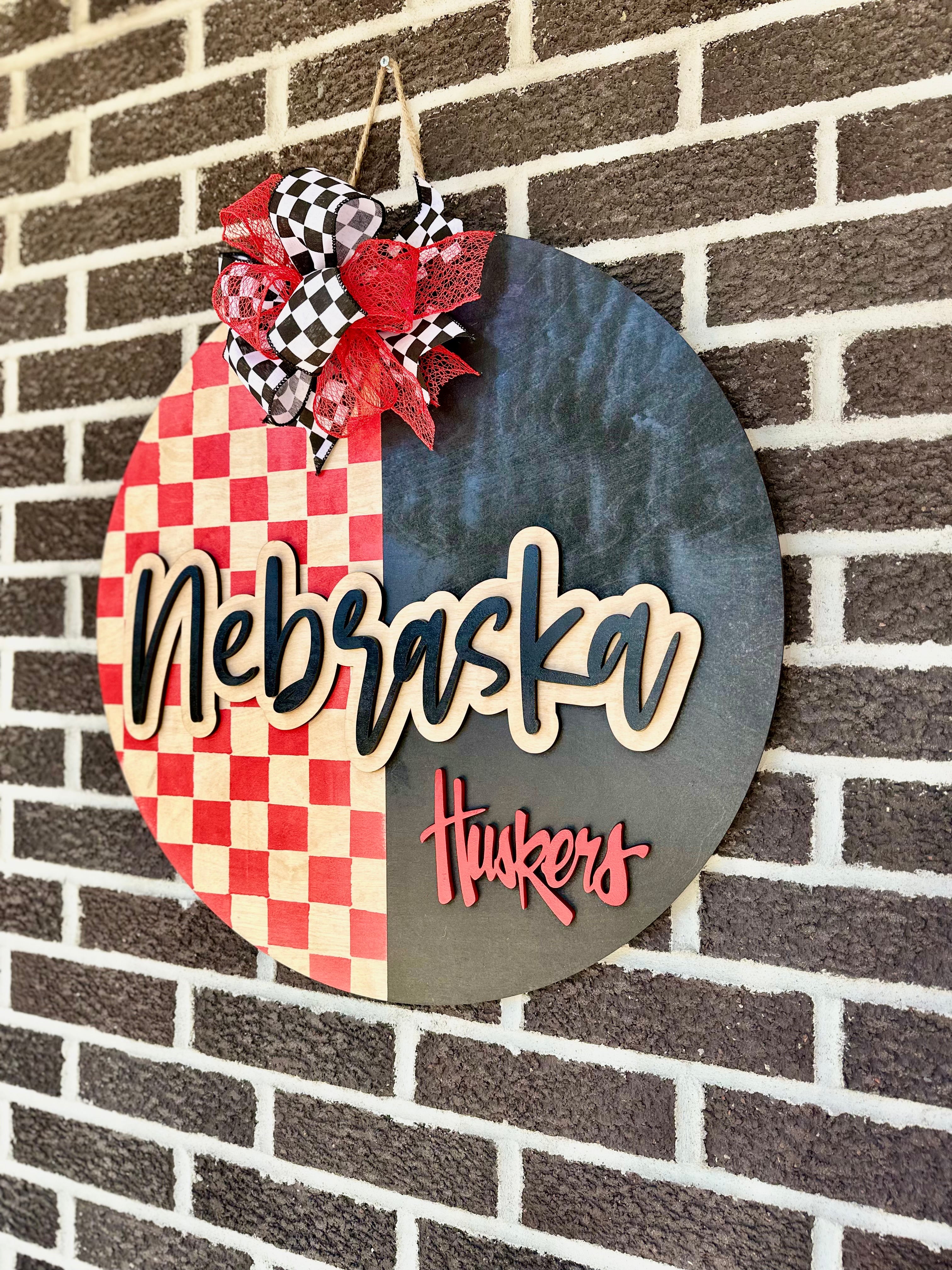 Nebraska | Huskers | Red Checkered | Half