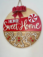 Load image into Gallery viewer, 22&quot; Home Sweet Home Gingerbread Bottom | Door Hanger
