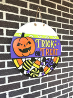 Load image into Gallery viewer, Trick Or Treat Door Hanger
