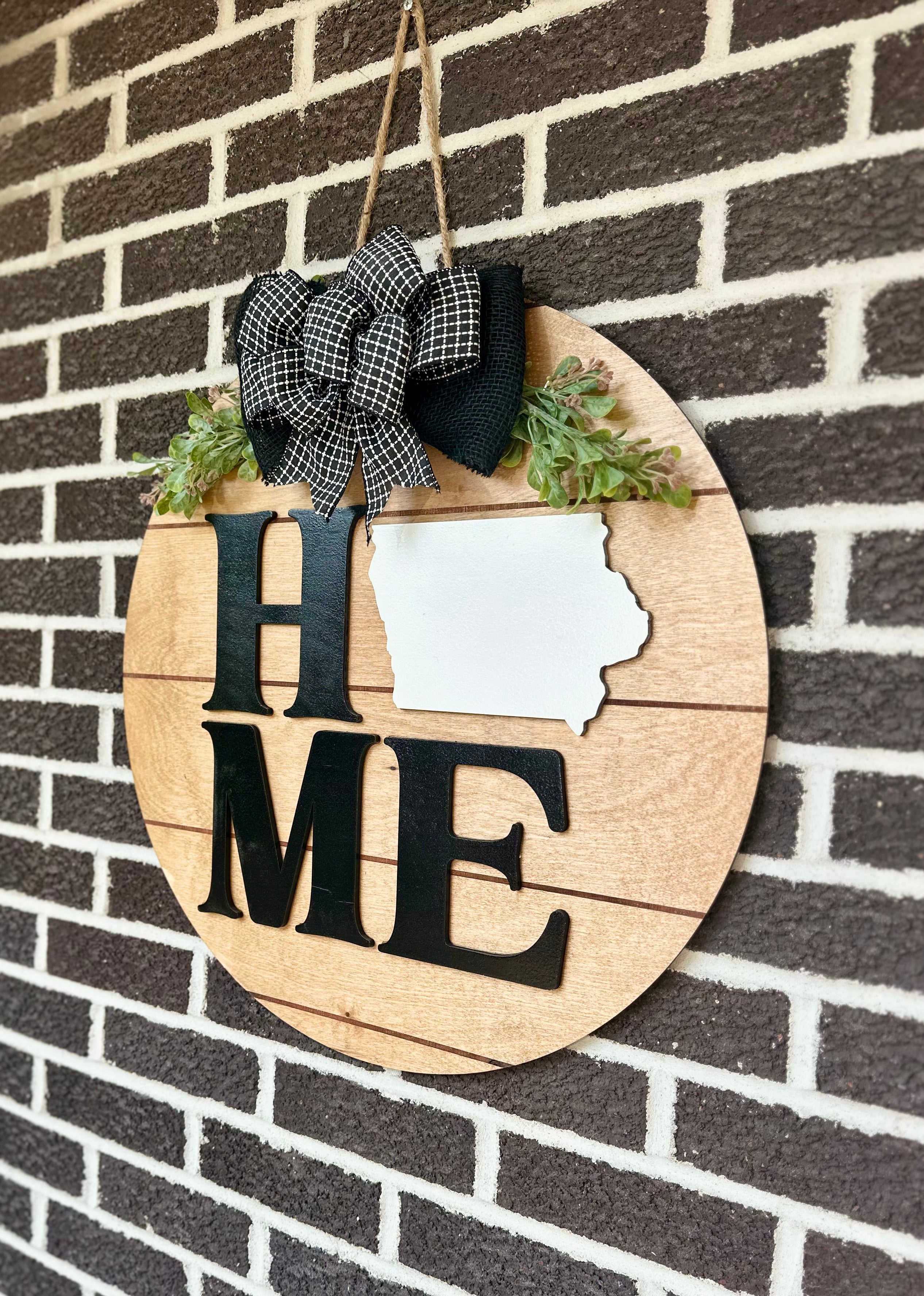 22" Home (state) Door Hanger | CUSTOMIZE TO YOUR STATE