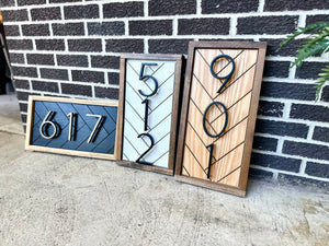 Herringbone Address Sign