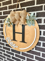 Load image into Gallery viewer, Monogram | Leaf Frame | Door Hanger
