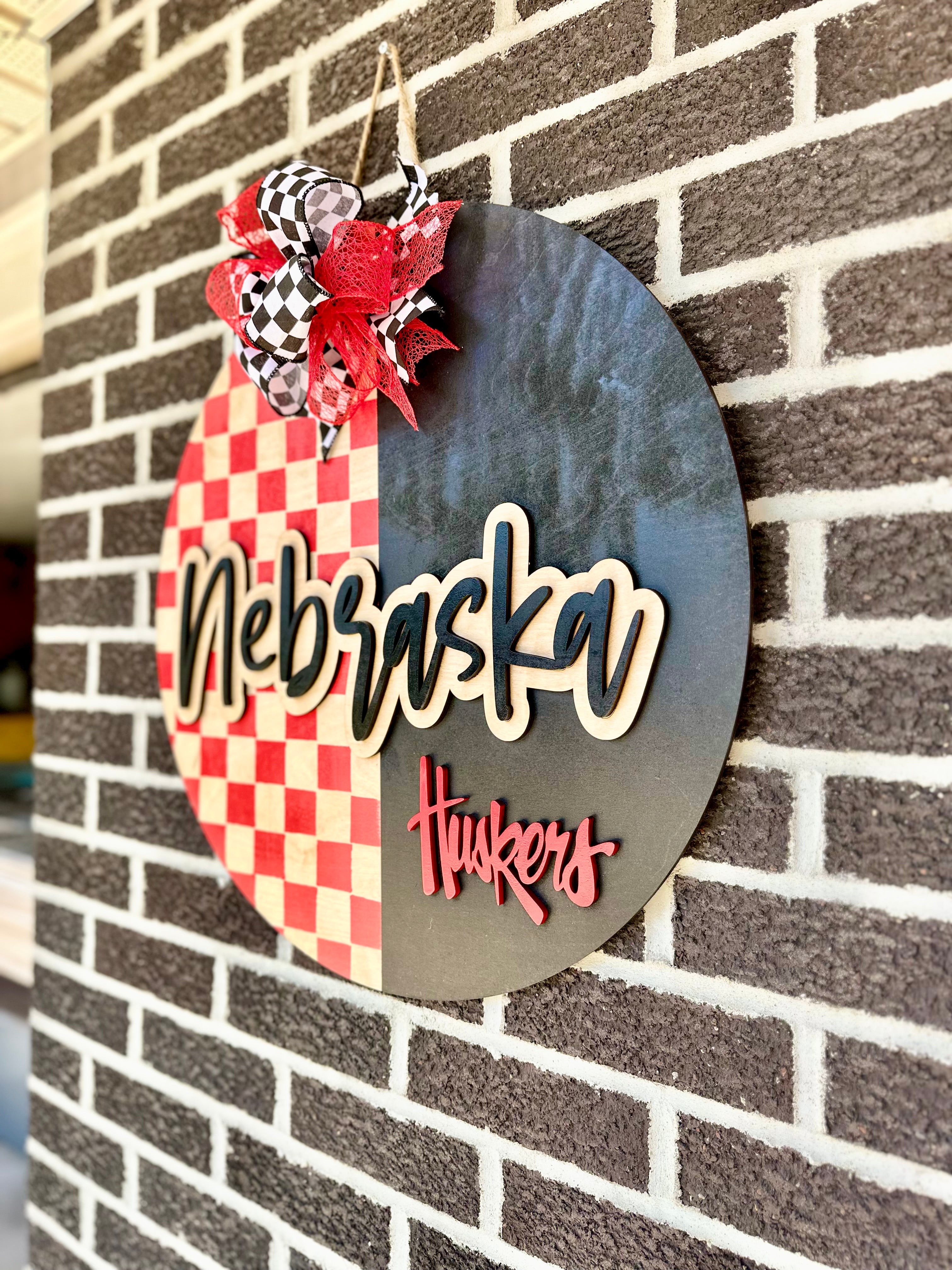 Nebraska | Huskers | Red Checkered | Half