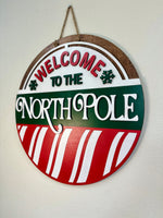 Load image into Gallery viewer, Welcome To The North Pole Door Hanger | Christmas
