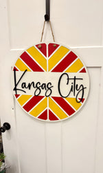 Load image into Gallery viewer, 22” Team Modern Quilt Pattern | Door Hanger
