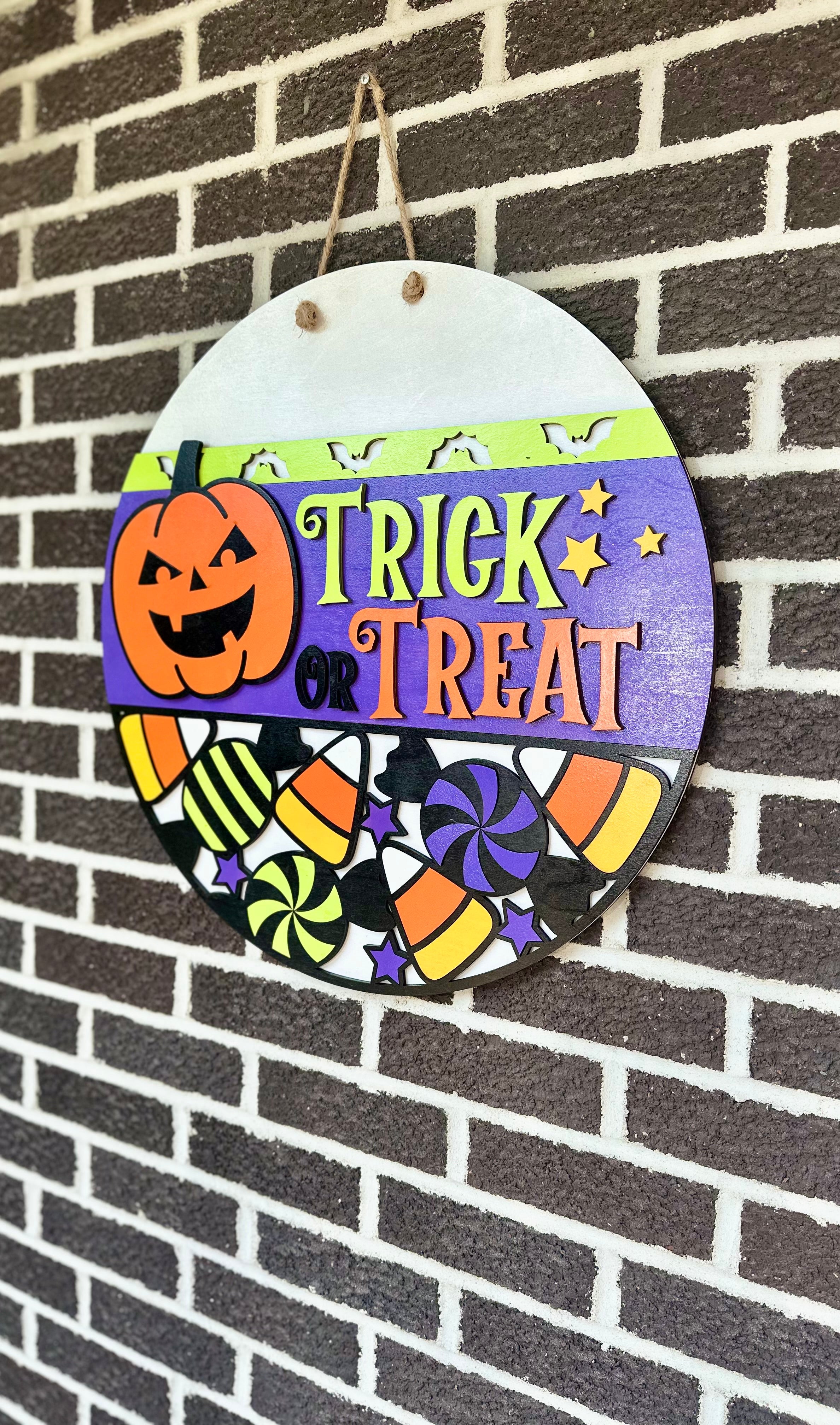 Trick Or Treat Door Hanger