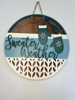 Load image into Gallery viewer, Sweater Weather Door Hanger | Winter | Mittens
