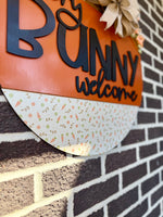 Load image into Gallery viewer, 22" Every Bunny Welcome | Orange | Carrot | Bunny Ears | Spring | Easter | Door Hanger
