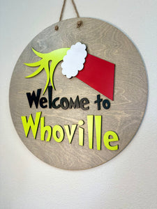 Welcome To Whoville Door Hanger | Grinch | Christmas