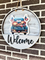 Load image into Gallery viewer, Happy 4th of July Truck Bed | Summer | July | Patriotic | America
