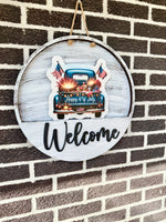 Load image into Gallery viewer, Happy 4th of July Truck Bed | Summer | July | Patriotic | America
