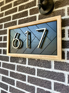 Herringbone Address Sign