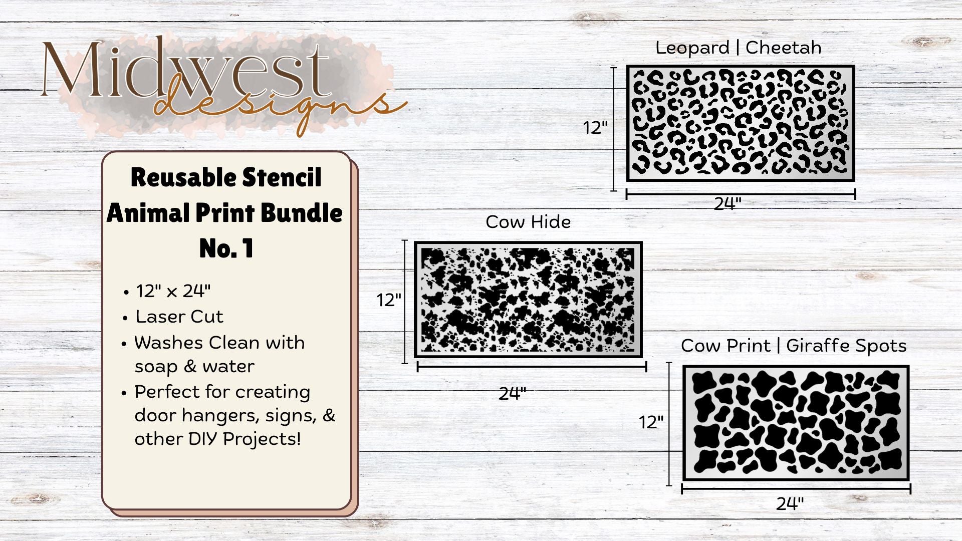 Animal Print Bundle | No. 1 Stencils