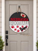 Load image into Gallery viewer, Football Door Hanger | CUSTOMIZE TO YOUR TEAM
