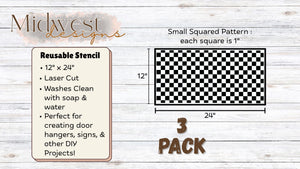 Small Checkered Print Stencils