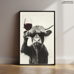 Load image into Gallery viewer, Highland Cow | Wine | Canvas Print
