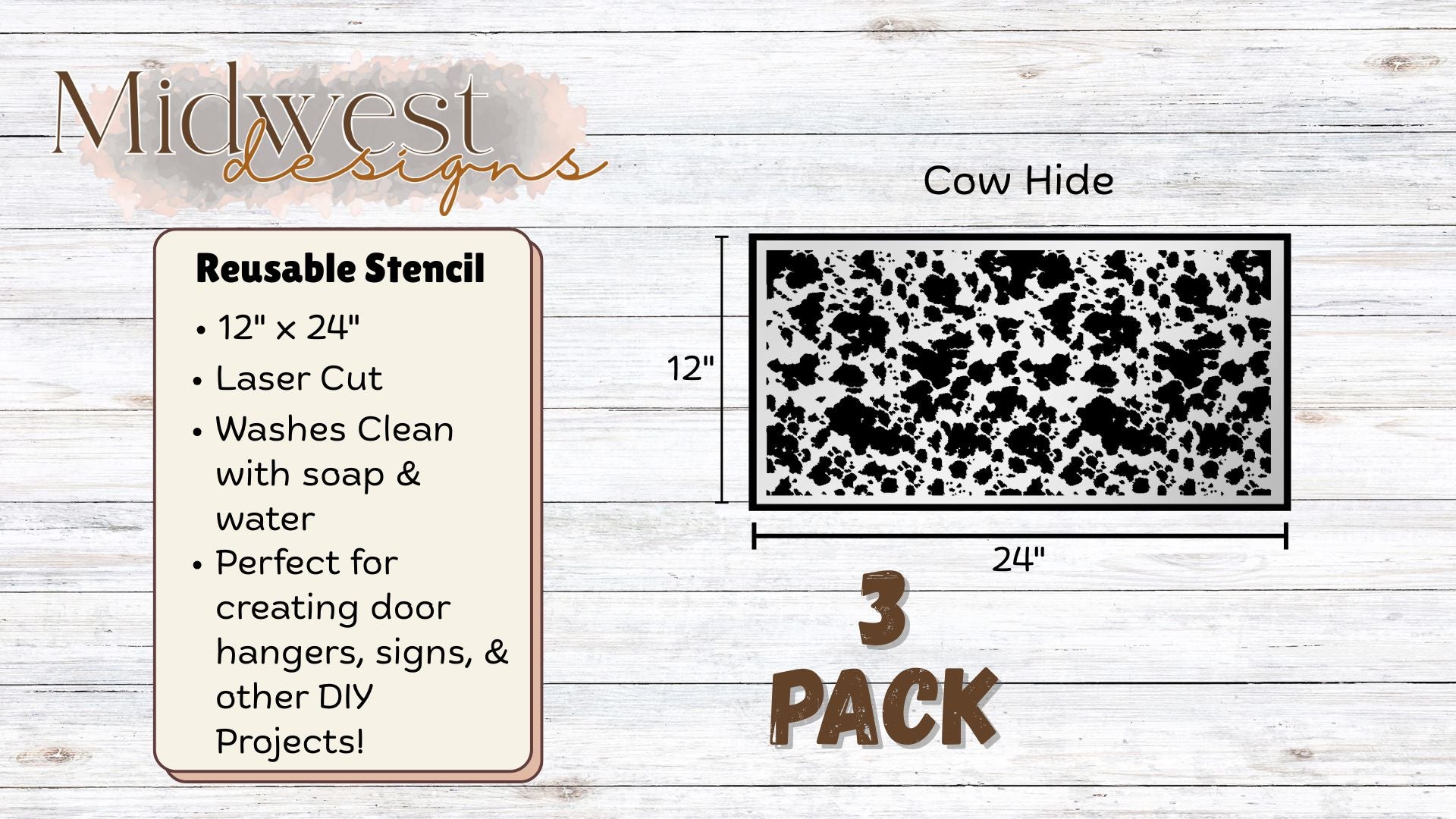 Cow Hide Stencils