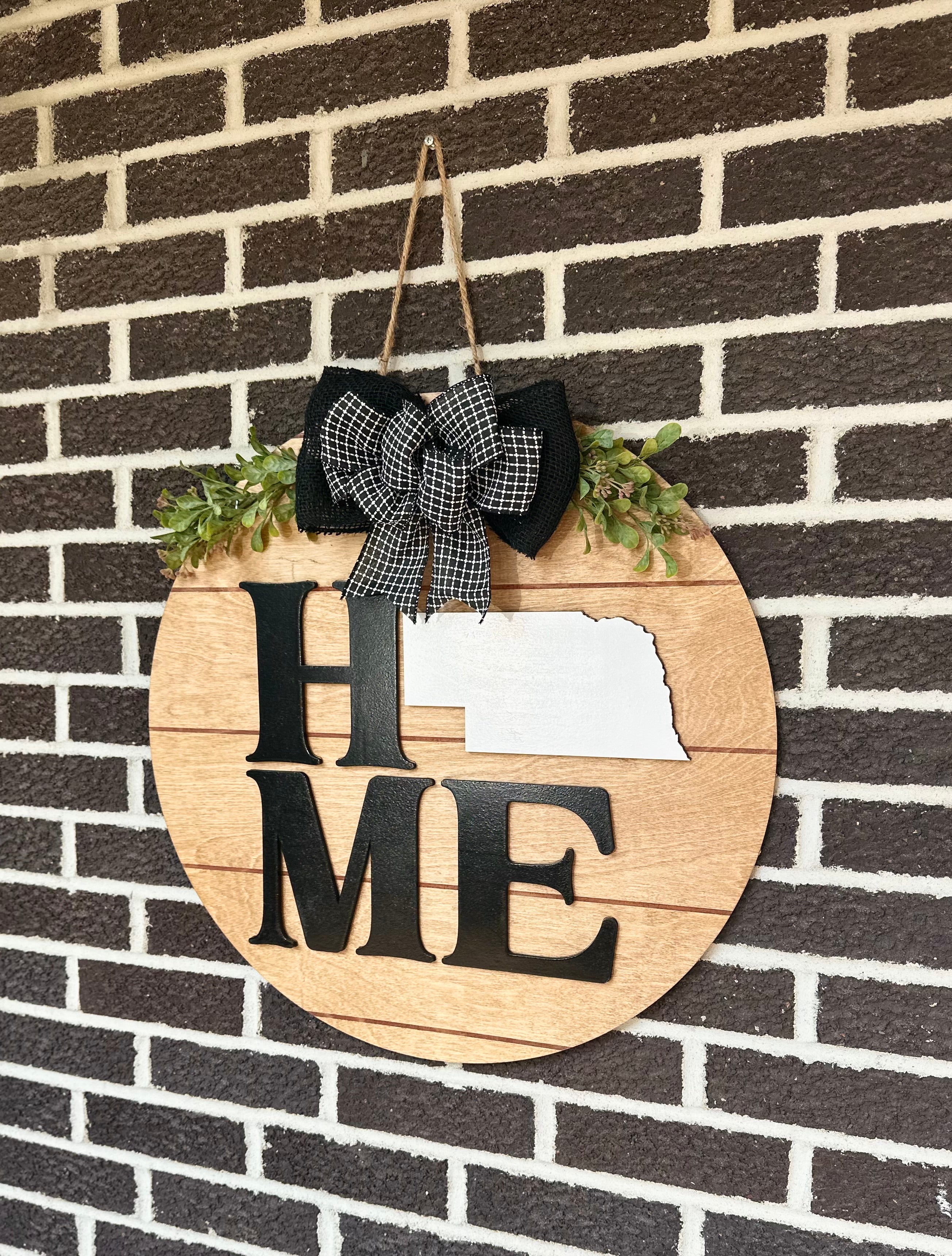 22" Home (state) Door Hanger | CUSTOMIZE TO YOUR STATE