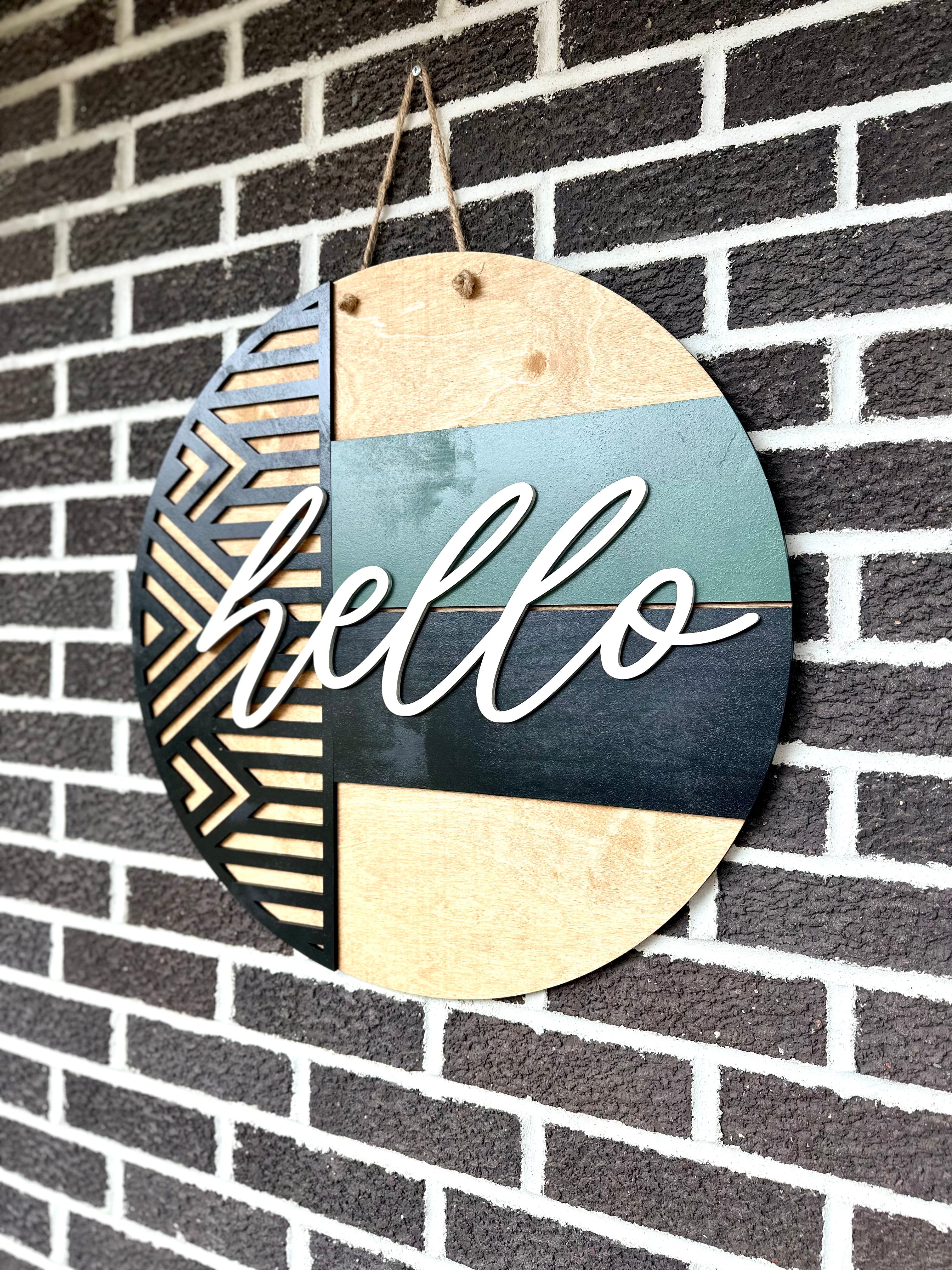 Hello Door Hanger | Boho | Modern