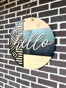 Hello Door Hanger | Boho | Modern
