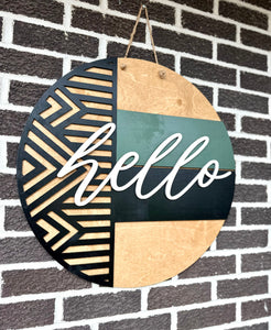 Hello Door Hanger | Boho | Modern