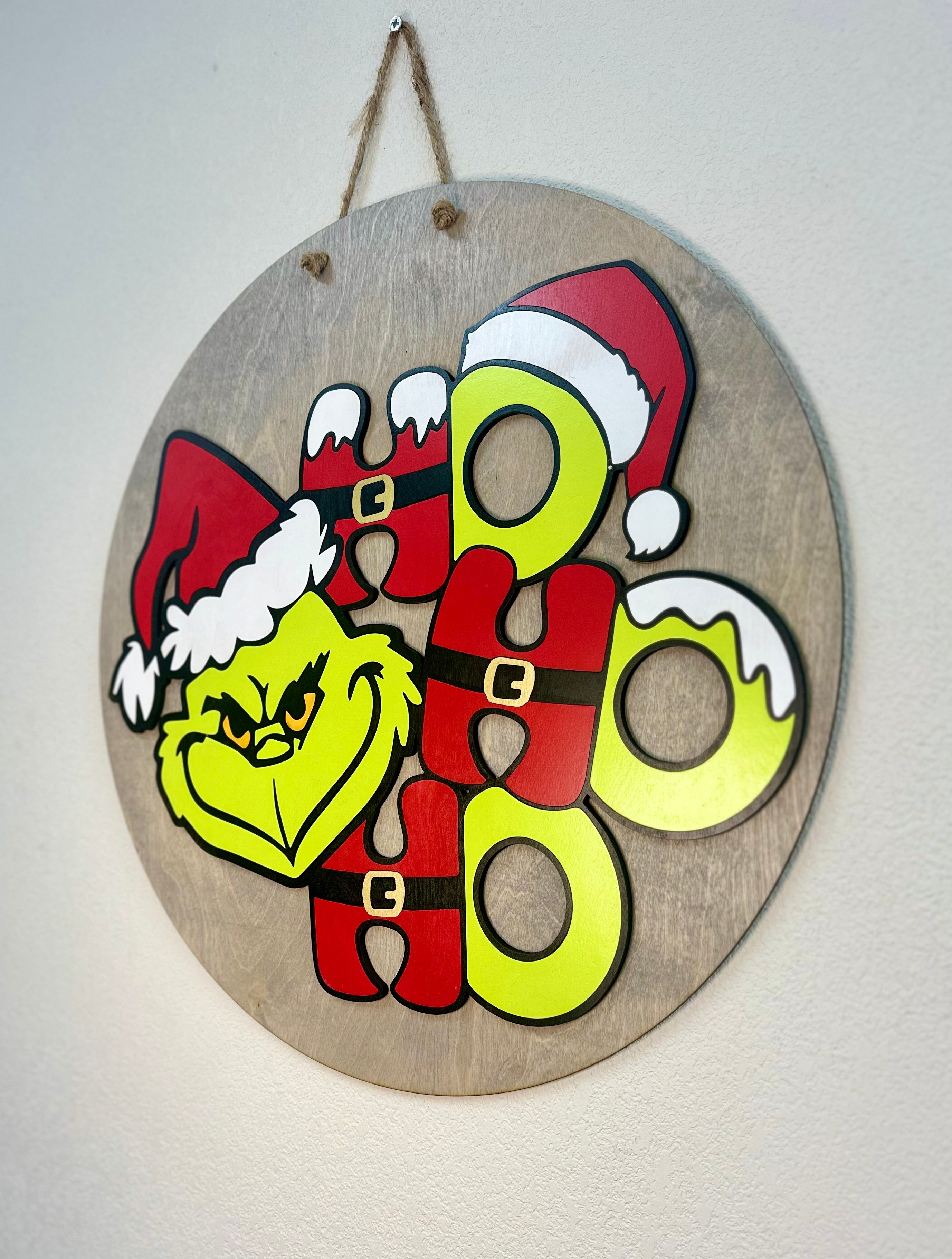 HOHOHO Grinch | Christmas | Door Hanger