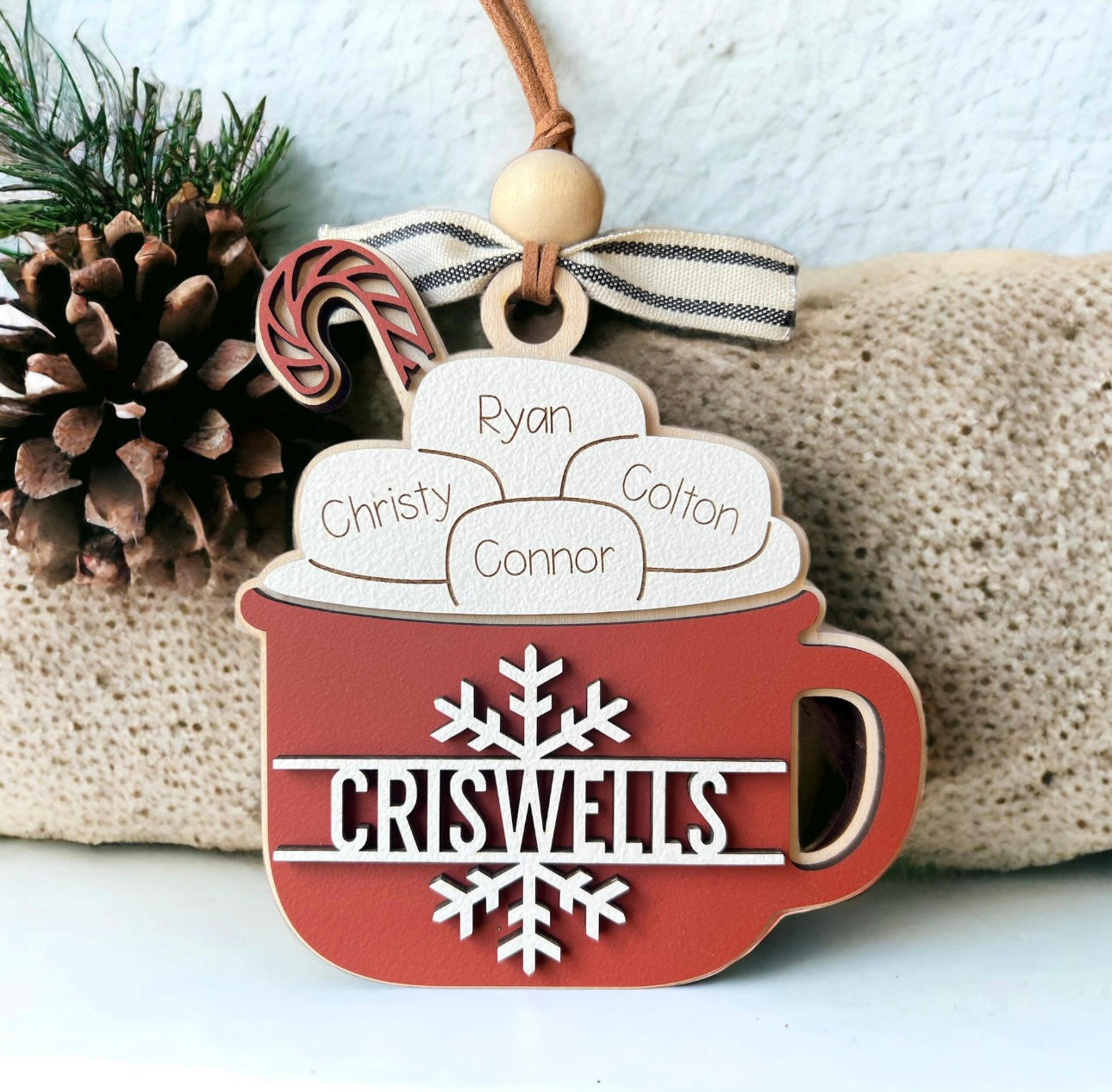 Personalized Family Hot Cocoa Ornament