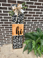 Load image into Gallery viewer, Floral Hi Porch Leaner | Black &amp; White
