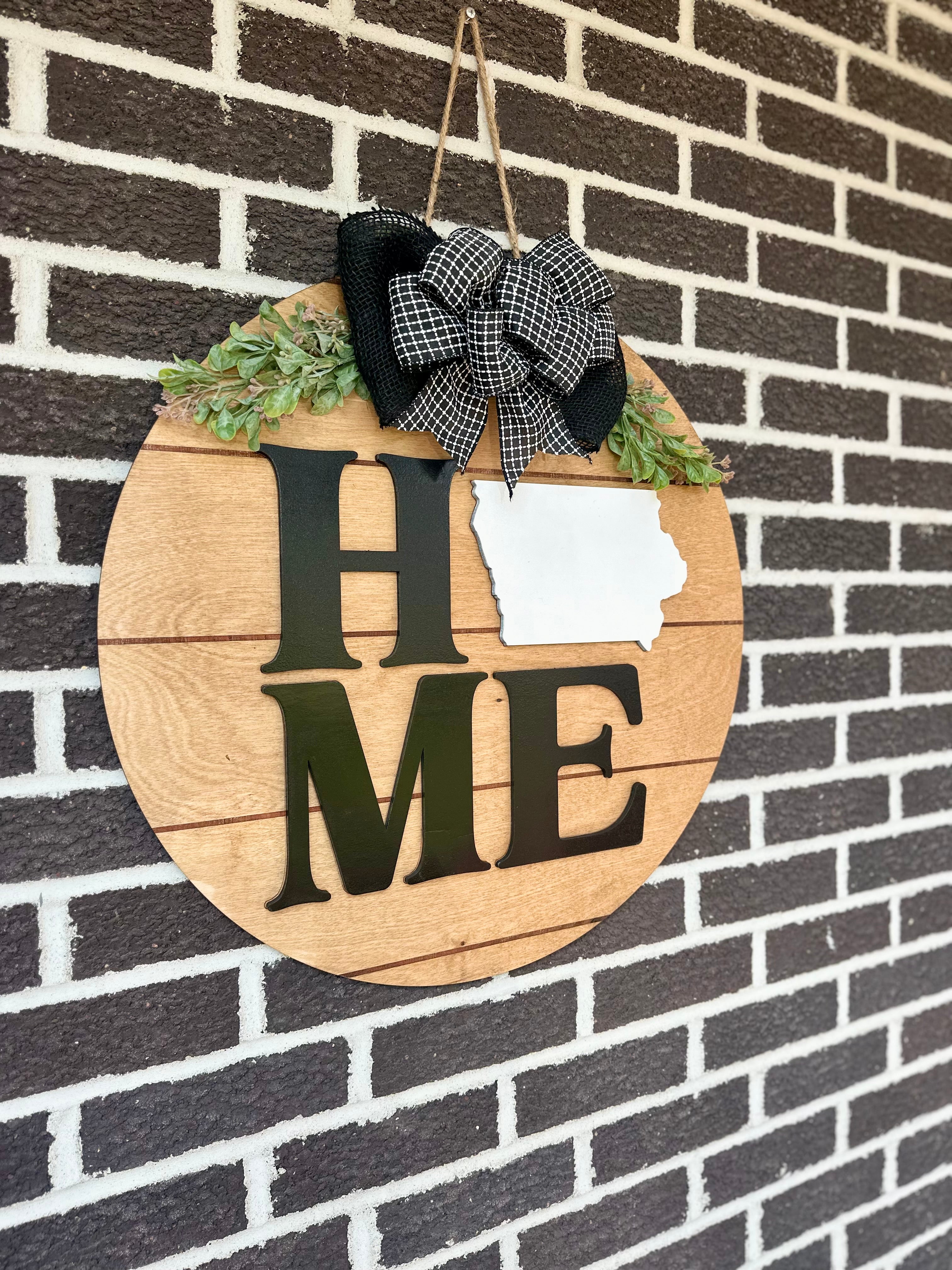 22" Home (state) Door Hanger | CUSTOMIZE TO YOUR STATE