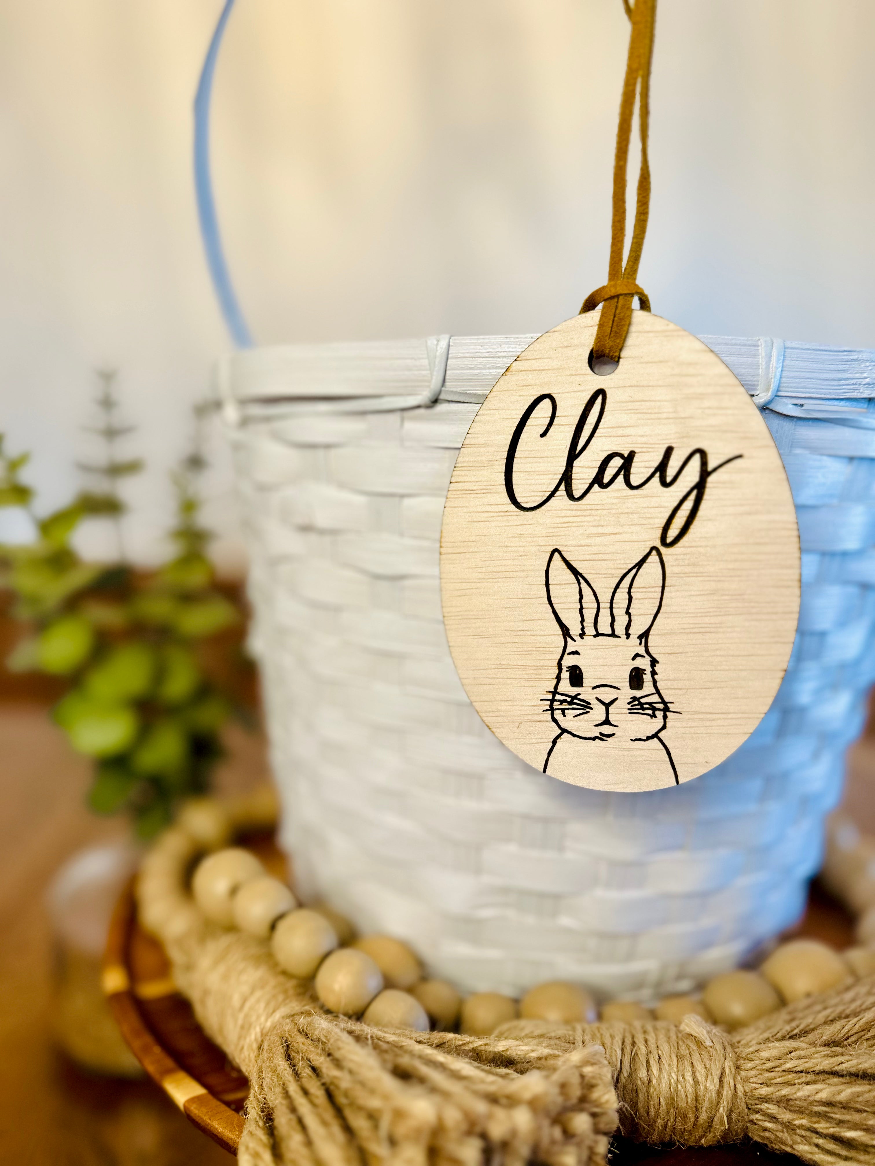 Engraved Easter Basket Name Tags | Egg Tags | Gift Tags