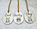 Load image into Gallery viewer, Engraved Easter Basket Name Tags | Egg Tags | Gift Tags
