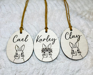 Engraved Easter Basket Name Tags | Egg Tags | Gift Tags