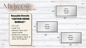CUSTOM ORDER STENCILS - BUNDLE