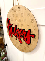 Load image into Gallery viewer, 22” Huskers Engraved N Door Hanger

