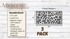 Floral Pattern No. 2 Stencils