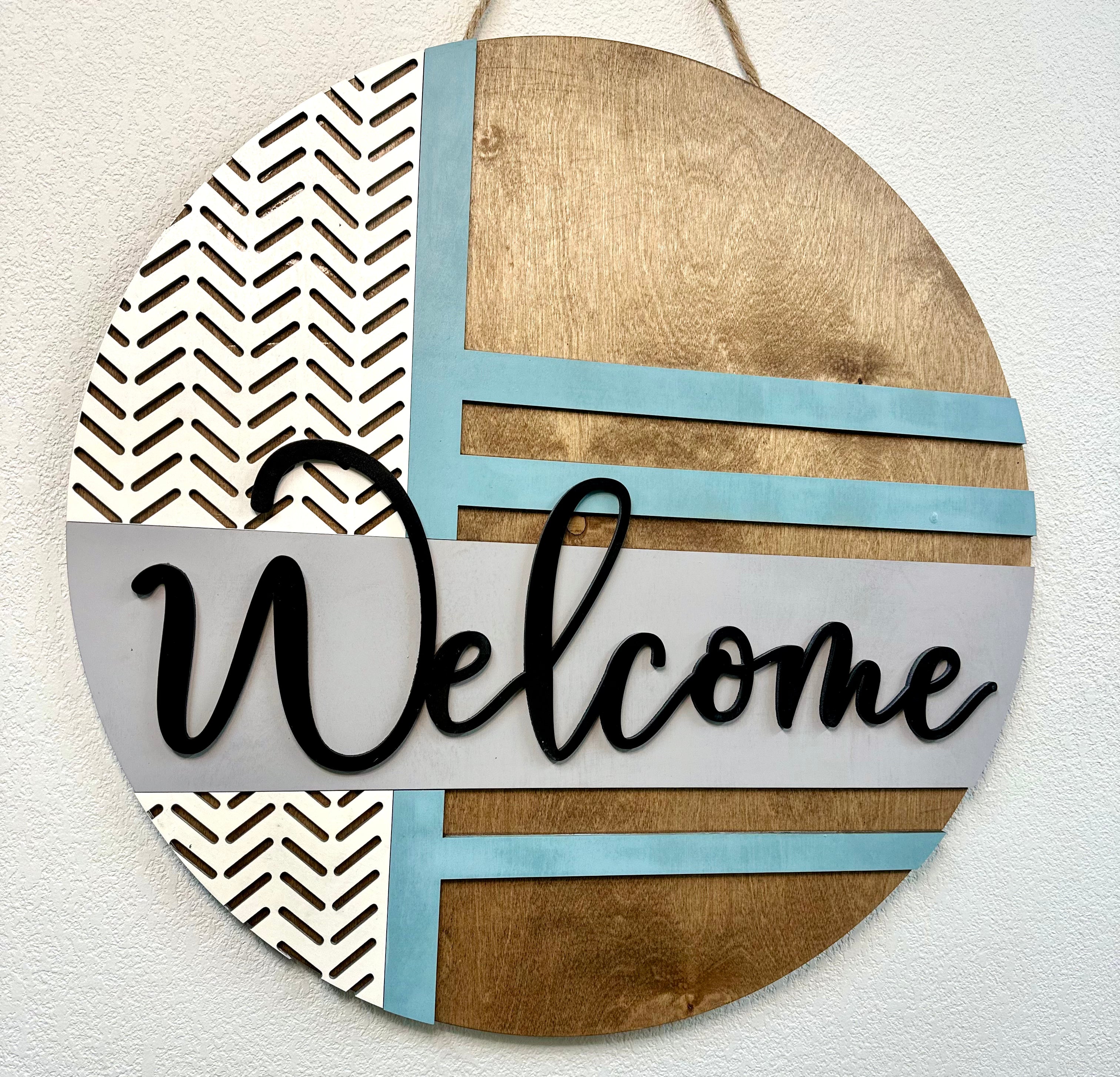 Welcome | Modern | Abstract | Door Hanger