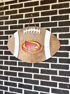 Team Football Shaped Door Hanger | CUSTOMIZE TO YOUR TEAM