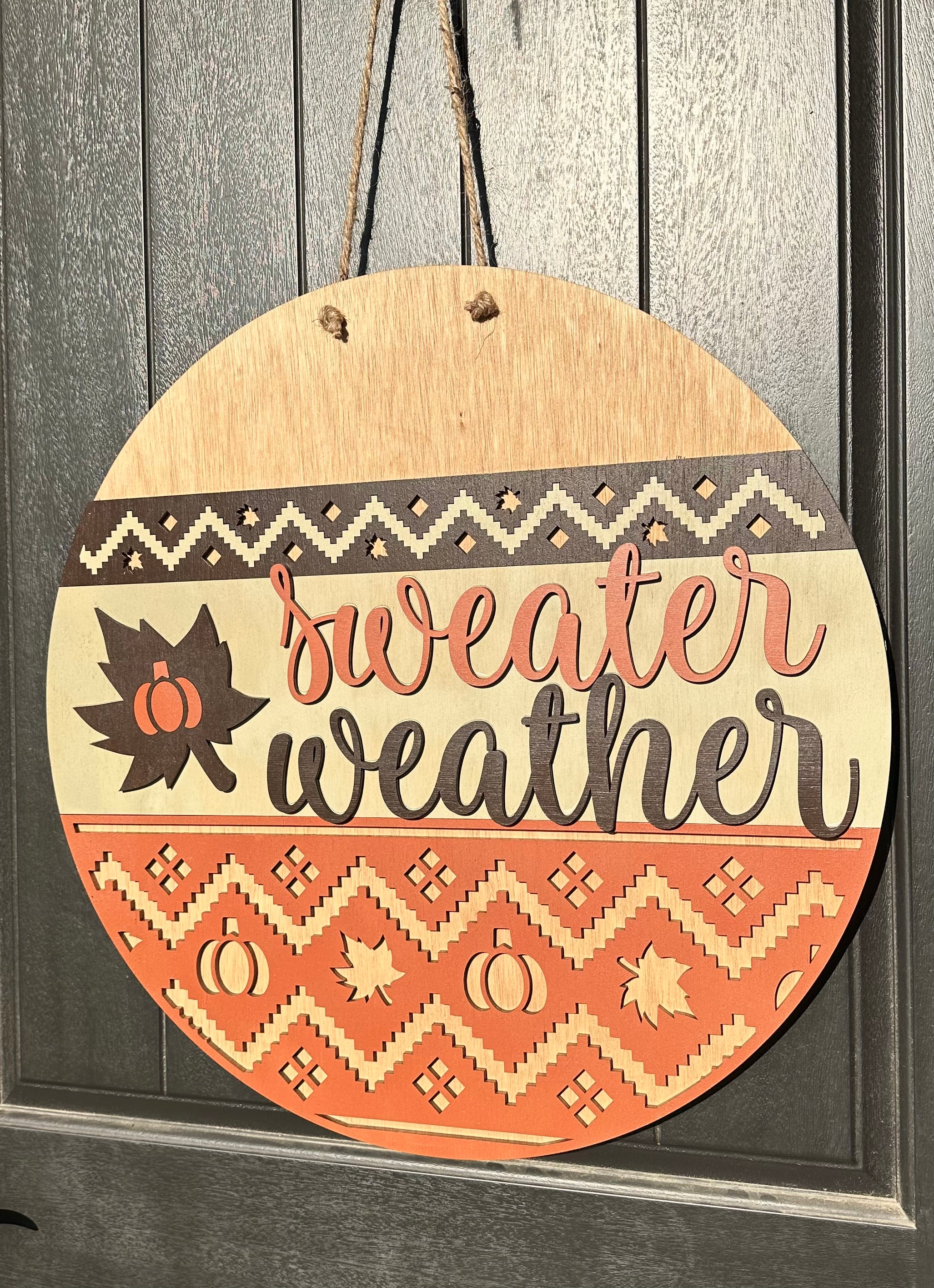 Sweater Weather Door hanger