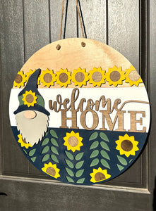 Welcome Home | Gnome | Door Hanger