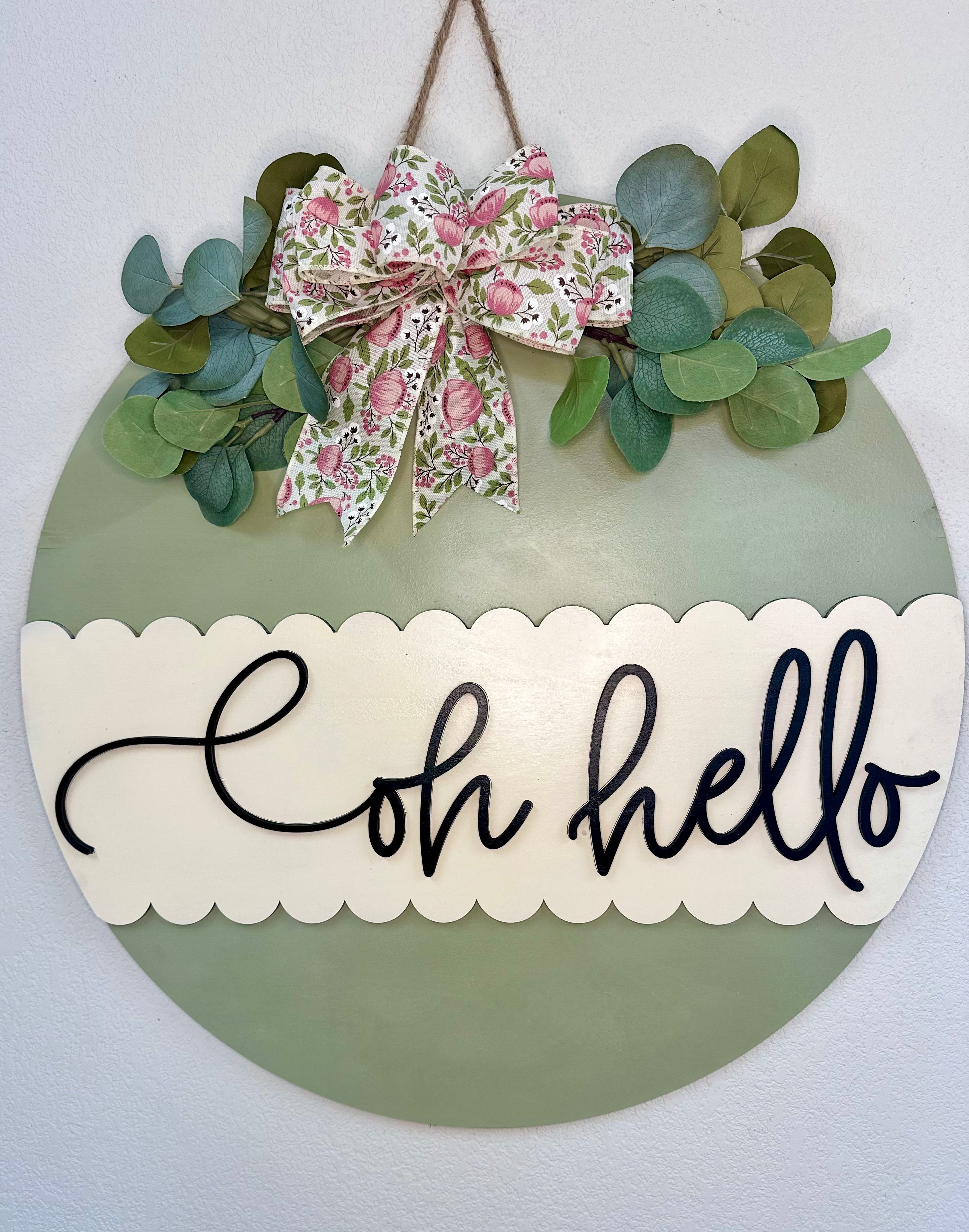 oh hello | Door Hanger