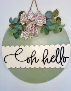 oh hello | Door Hanger