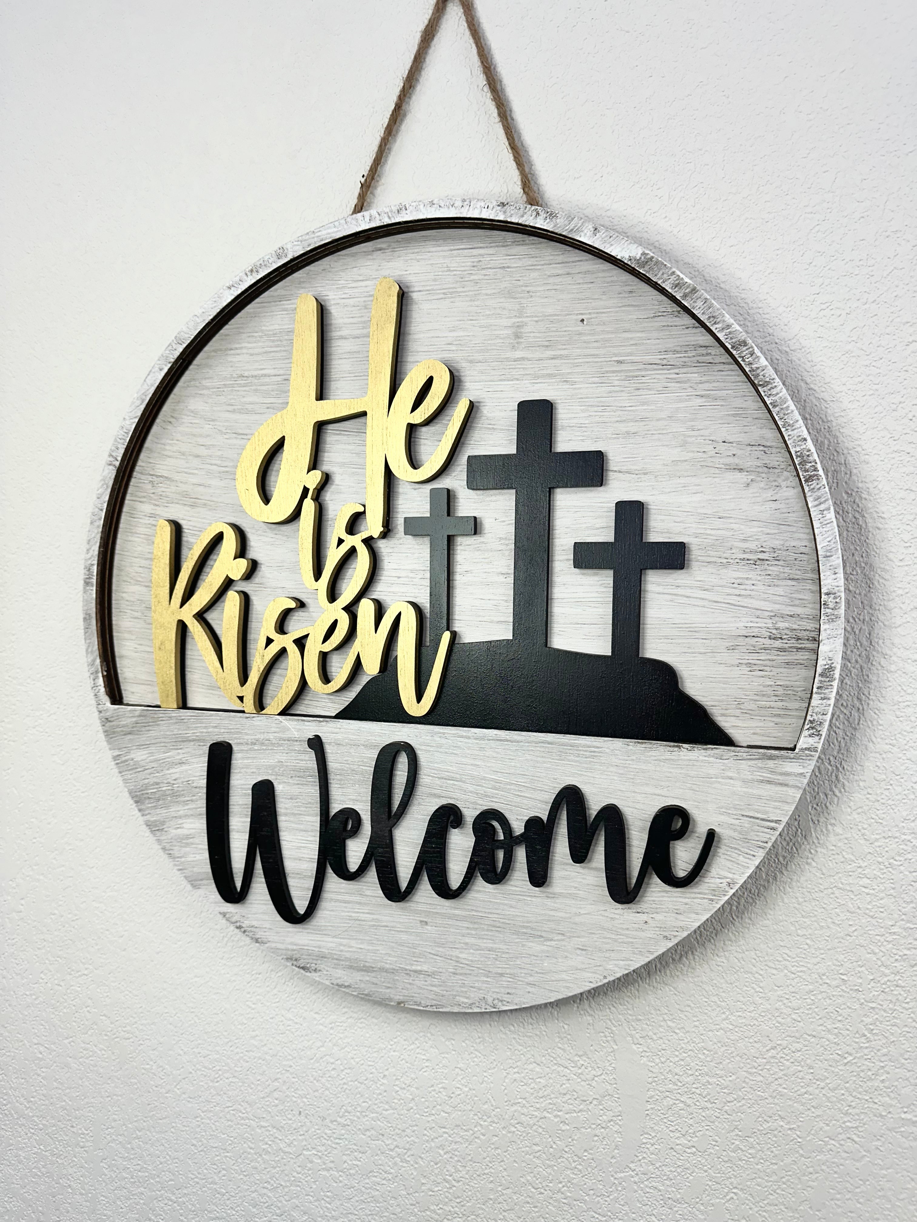 He is Risen | March | April | Easter Door Hanger