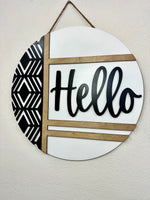 Load image into Gallery viewer, Hello | Modern | Simple Door Hanger
